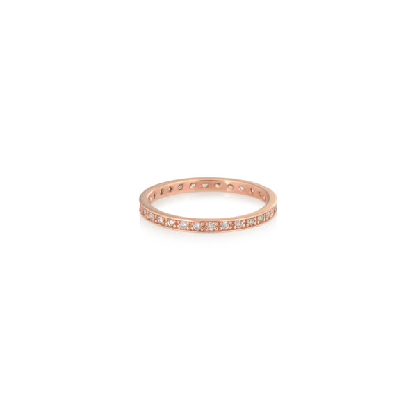 Δαχτυλίδι ολόβερο ροζ σε χρυσό