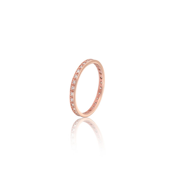 Δαχτυλίδι ολόβερο ροζ σε χρυσό